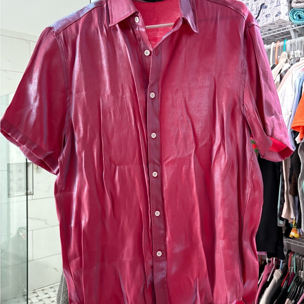 Pink Metallic Shirt